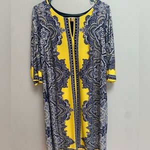 Blue & Yellow Dress